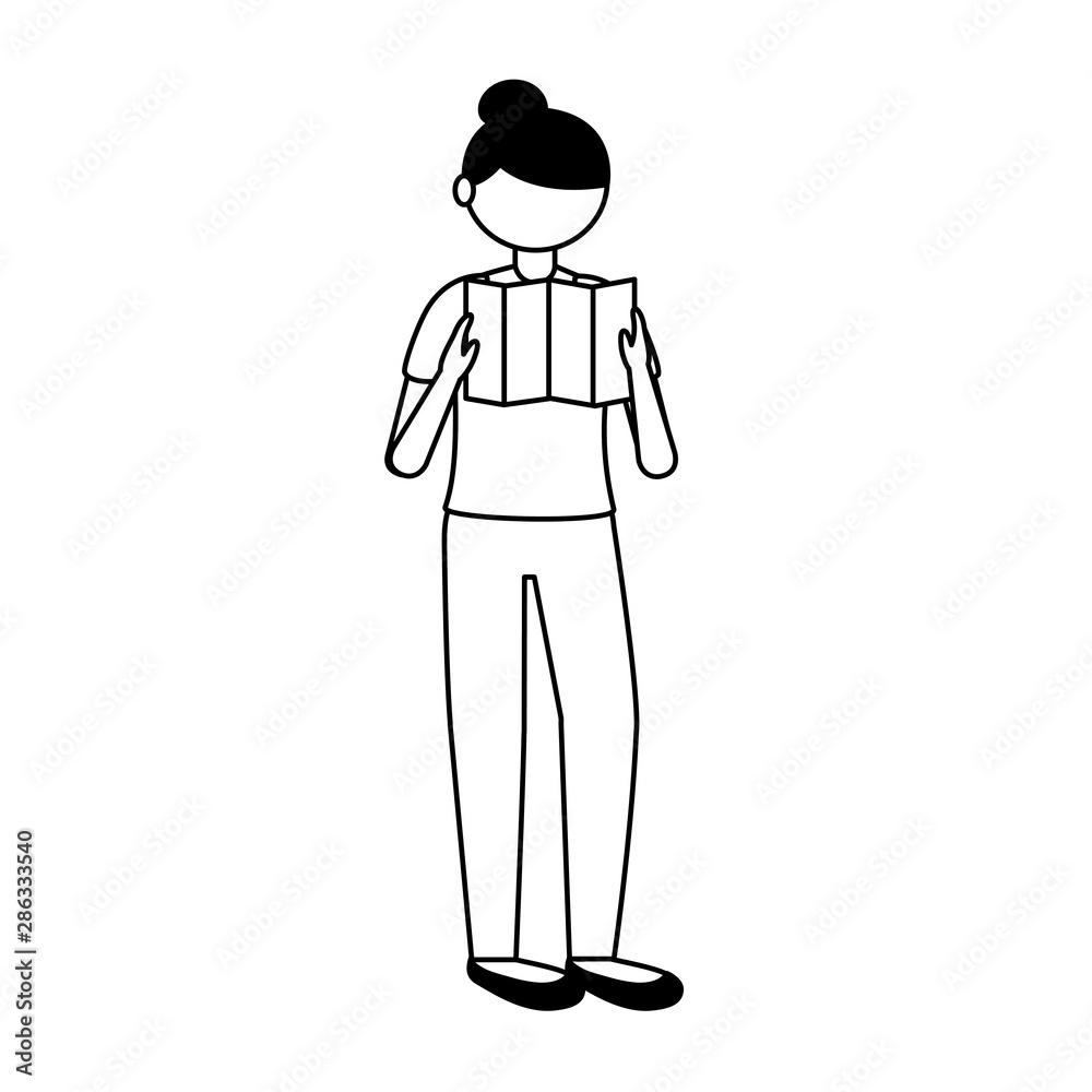 Isolated traveler woman vector design Isolated traveler woman vector design