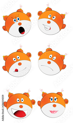 Juminten Funny Cartoon Cat Character Yellow Orange expression