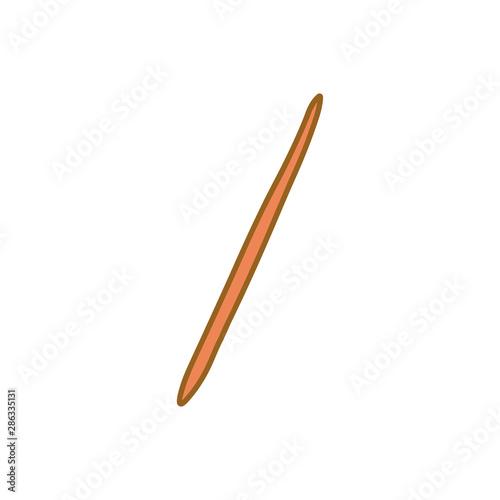 Toothpick hand drawn vector ullistration in cartoon style