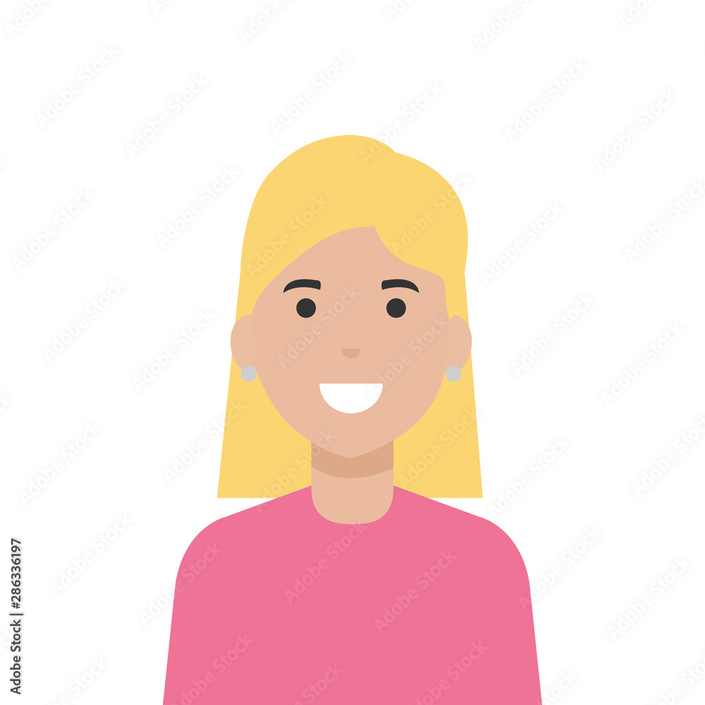 Isolated avatar woman vector design Isolated avatar woman vector design