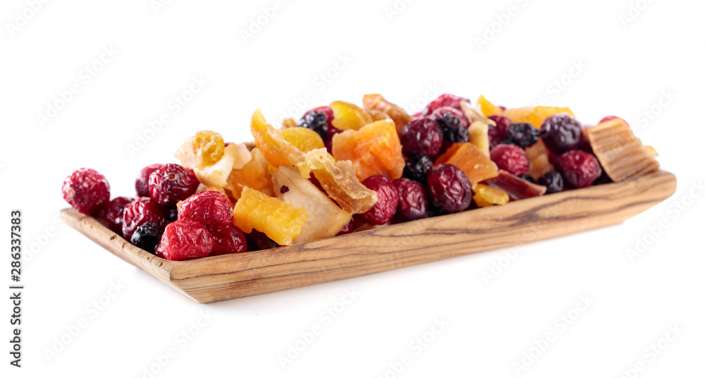 Dried fruits isolated on white . Dried fruits isolated on white .