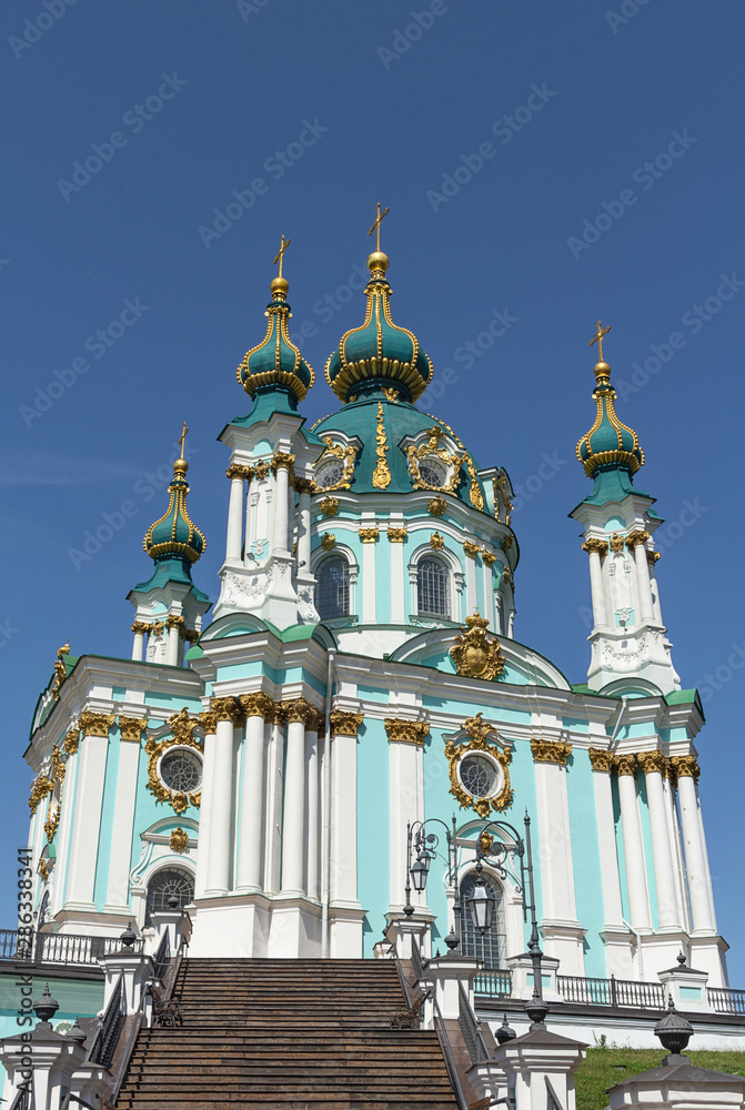 The Saint Andrew's Church located in Kiev