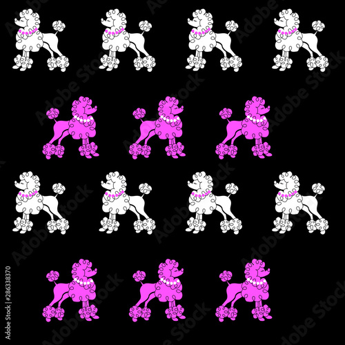 set of pink french puddle