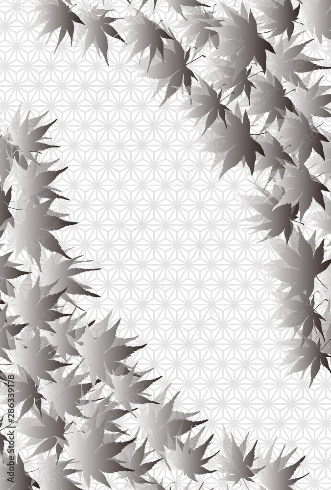 Vetor Do Stock Background Wallpaper Vector Illustration Design Image Japan China Asia Free Size 背景 壁紙 ベクター イラスト 無料 無料素材 バックグラウンド フリー素材 和風素材 日本 イメージ フリーサイズ 椛 紅葉 秋のイメージ 落葉