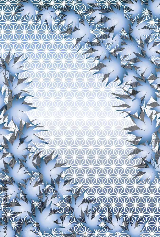 Background Wallpaper Vector Illustration Design Image Japan China Asia Free Size 背景 壁紙 ベクター イラスト 無料 無料素材 バックグラウンド フリー素材 和風素材 日本 イメージ フリーサイズ 伝統模様 麻葉紋様 椛の葉 紅葉 秋 落葉 もみじ