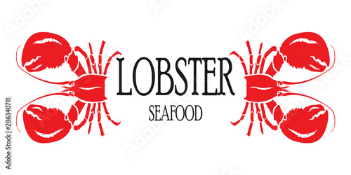 Lobster Silhouette Icon on White Background. Vector - Vector