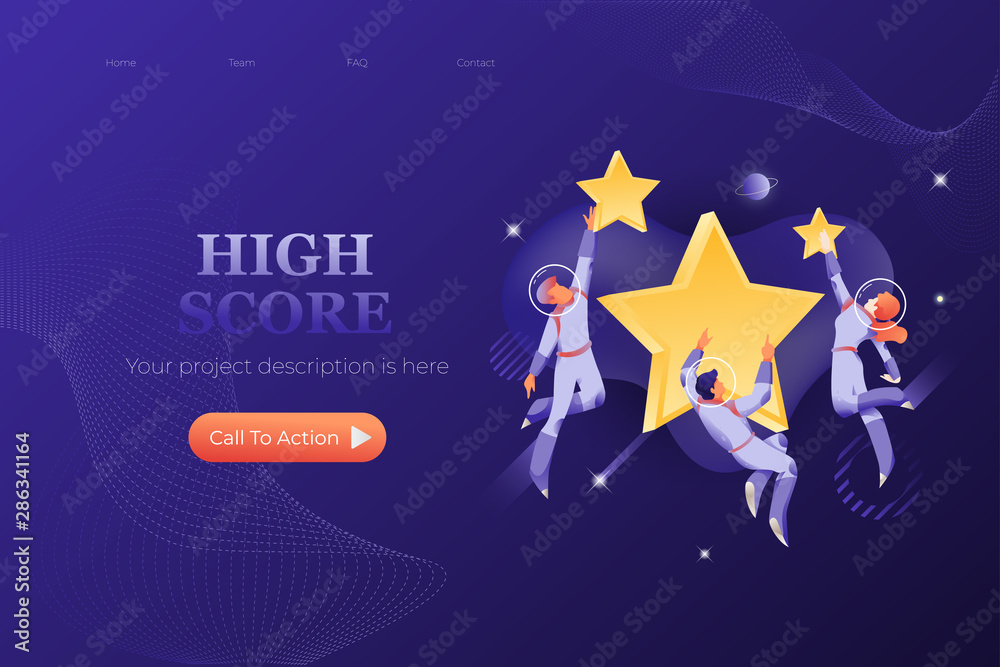 Fototapeta premium High Score Web Page Template