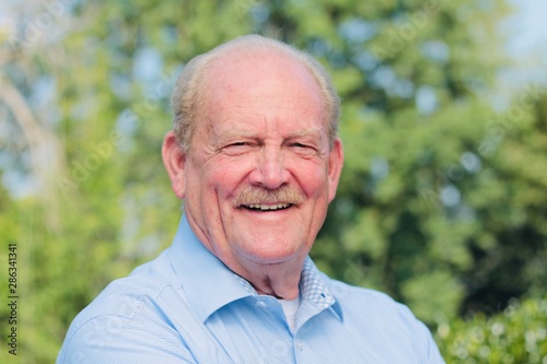 Beautiful older man outside
