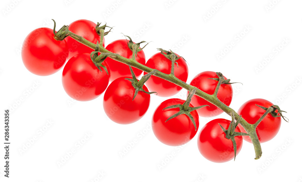 cluster of ripe red Cherry tomatoes isolated cluster of ripe red Cherry tomatoes isolated