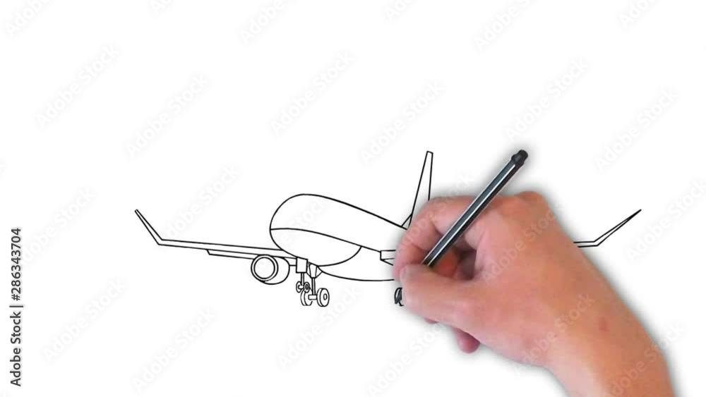 avion atterrissage tableau blanc