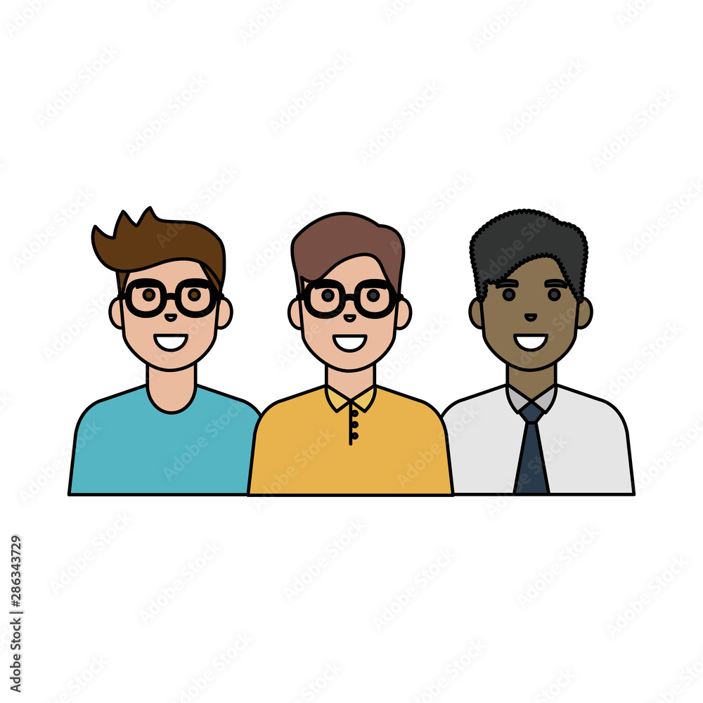 Isolated avatar men vector design