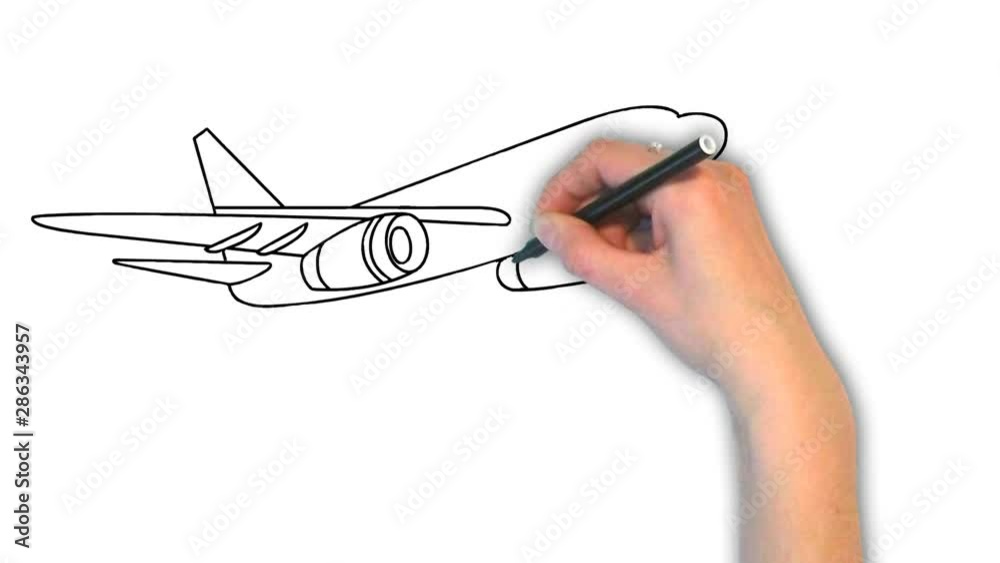 avion et nuages tableau blanc