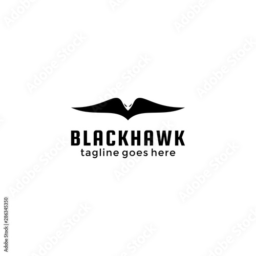 Eagle logo vector design, falcon logotype template, hawk illustration