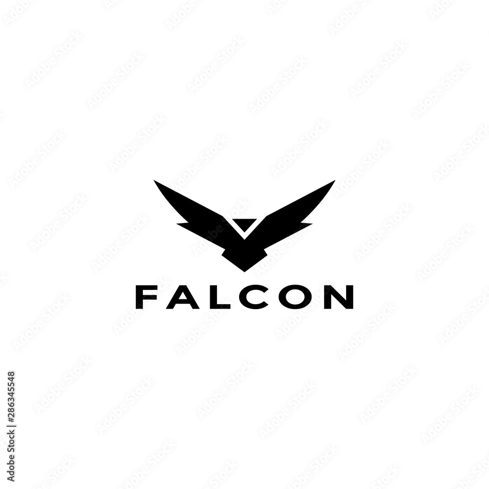 Eagle logo vector design, falcon logotype template, hawk illustration