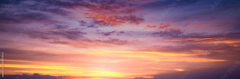 Colourful sky and clouds sunset background Stock Photo