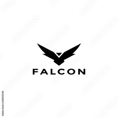 Valokuvatapetti Eagle logo vector design, falcon logotype template, hawk illustration