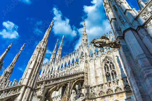White marble statues on the...