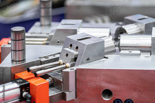 High precision die mold for casting automotive aluminium parts make with iron metal steel by lathe milling drilling and CNC machinery in the factory
