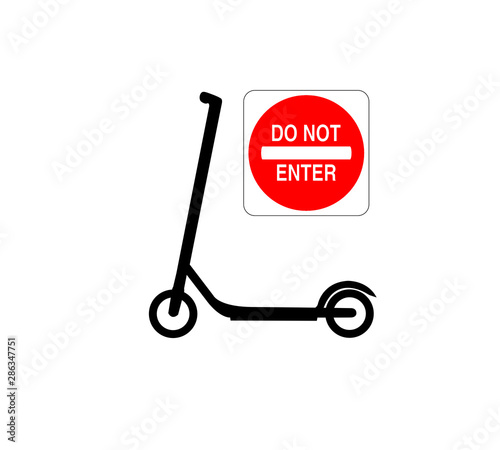 Obraz na płótnie E-Scooter Kein Zutritt
