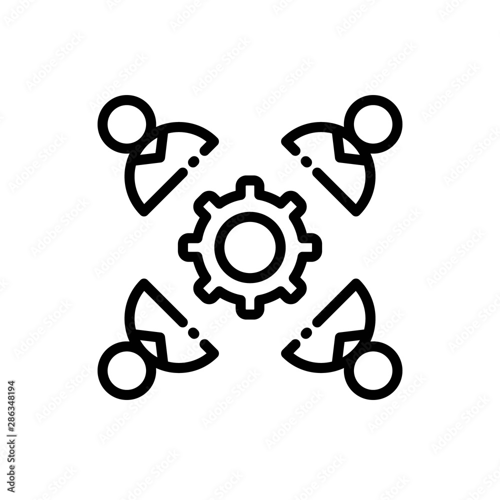 collaboration line vector icon collaboration line vector icon