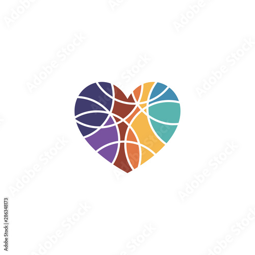 Love logo design vectors modern colorful
