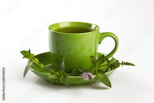 Cup of tea with thyme