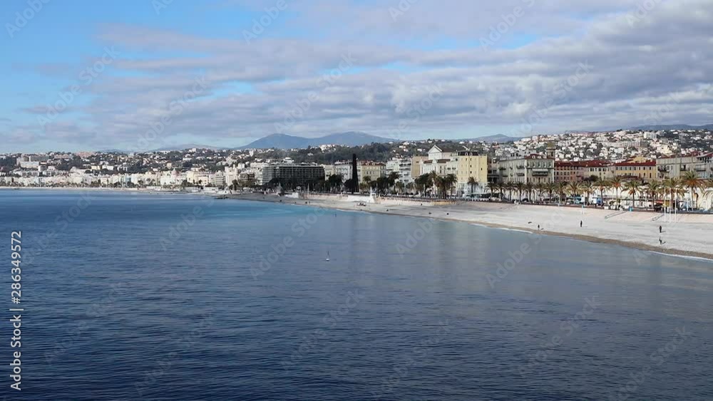 Nice French Riviera Mediterranean Sea at Winter Nice French Riviera Mediterranean Sea at Winter
