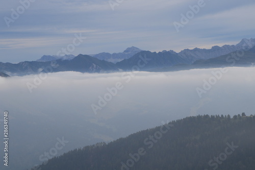 fog in the mountains