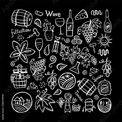 Winery concept, background for your design