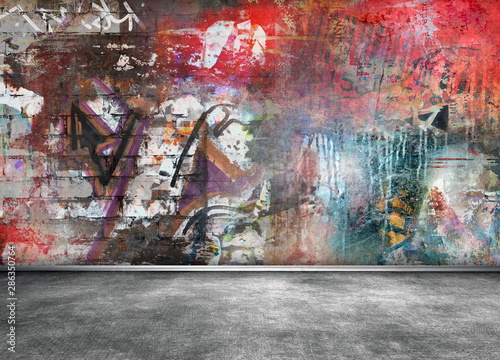 Graffiti wall grunge background
