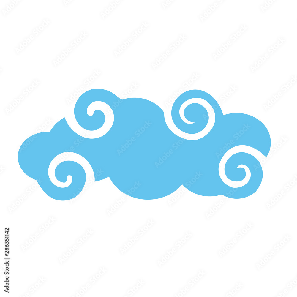 Isolated cloud vector design