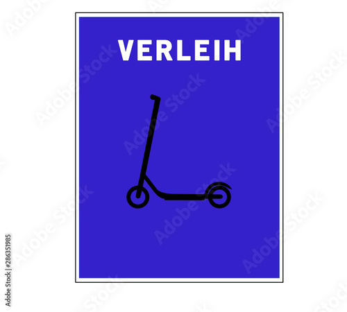 Naklejka E-Scooter Verleih
