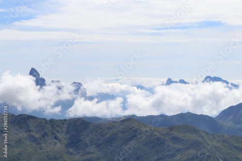 clouds over the mountains