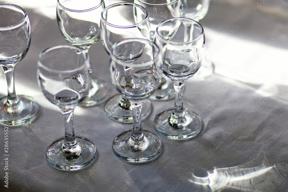 glasses on table glasses on table