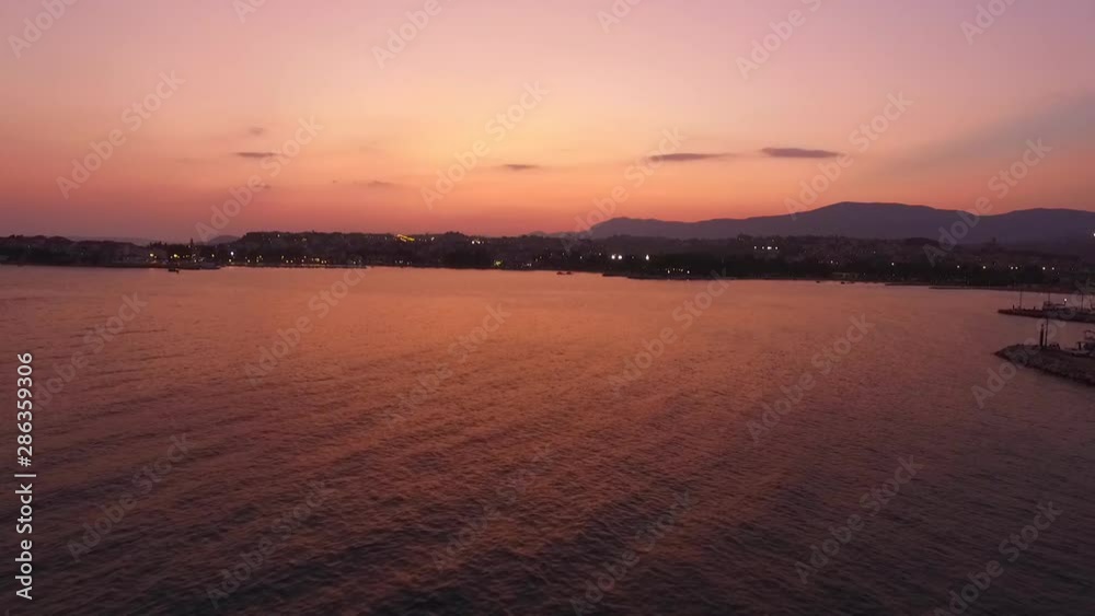 Sunset over the sea, yacht, boat, boat, sea, ocean, Croatia, Storbec. Sunset over the sea, yacht, boat, boat, sea, ocean, Croatia, Storbec.