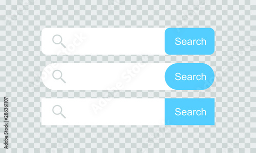 search bar icon, www search icon set, vector illustration