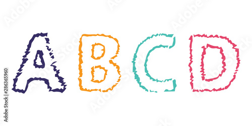 Hand Drawn Latin Alphabet