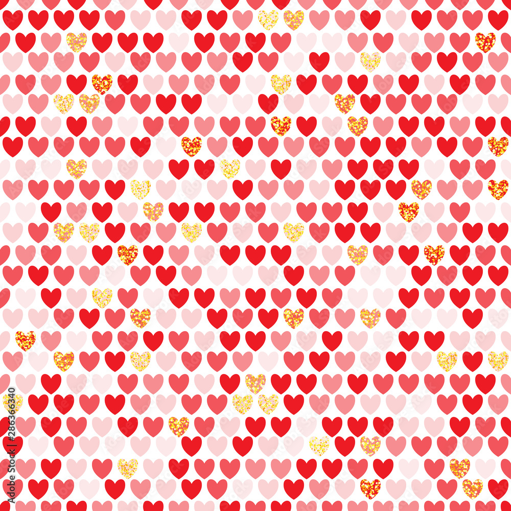 Seamless pattern with red hearts Seamless pattern with red hearts
