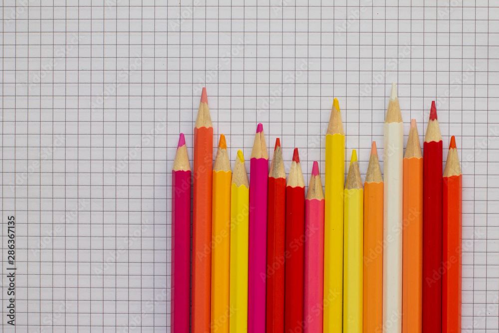 COLOR PENCILS, BACK TO NOTEBOOK, SCHOOL TIME, BEGINNING OF THE YEAR, READY TO SCHOOL