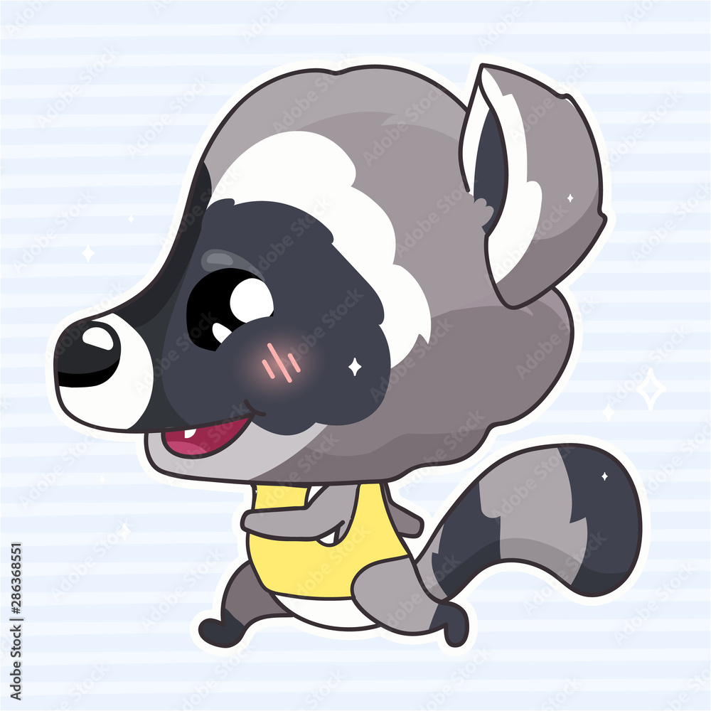 Raccoon stickers Vectors & Illustrations for Free Download