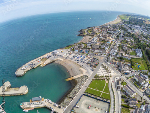 Vászonkép Aerial view of Greystones beach