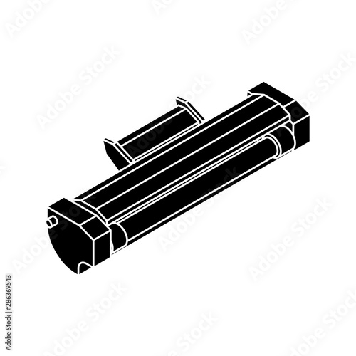 Printer toner cartridge isolated. ink Laser Jet printer