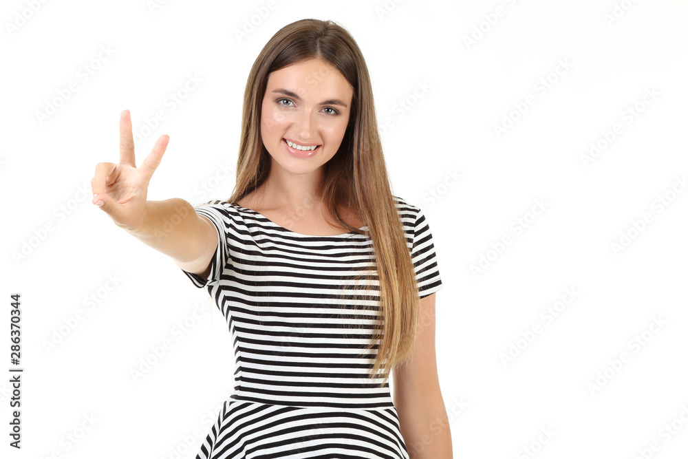 Young woman isolated on white background Young woman isolated on white background