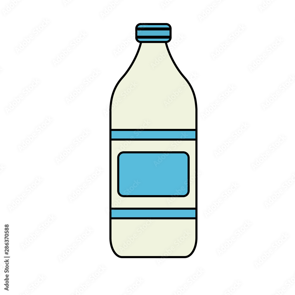 Isolated milk bottle vector design