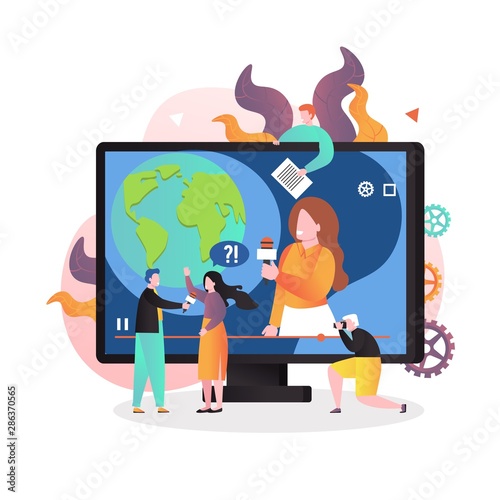 News vector concept for web banner, website page