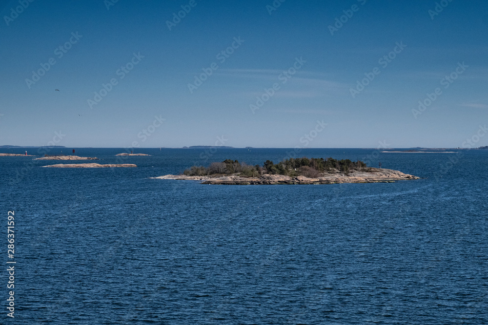 Small island in the bay of Helsinki