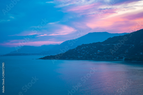 pink sky sea summer sunset Ventimiglia