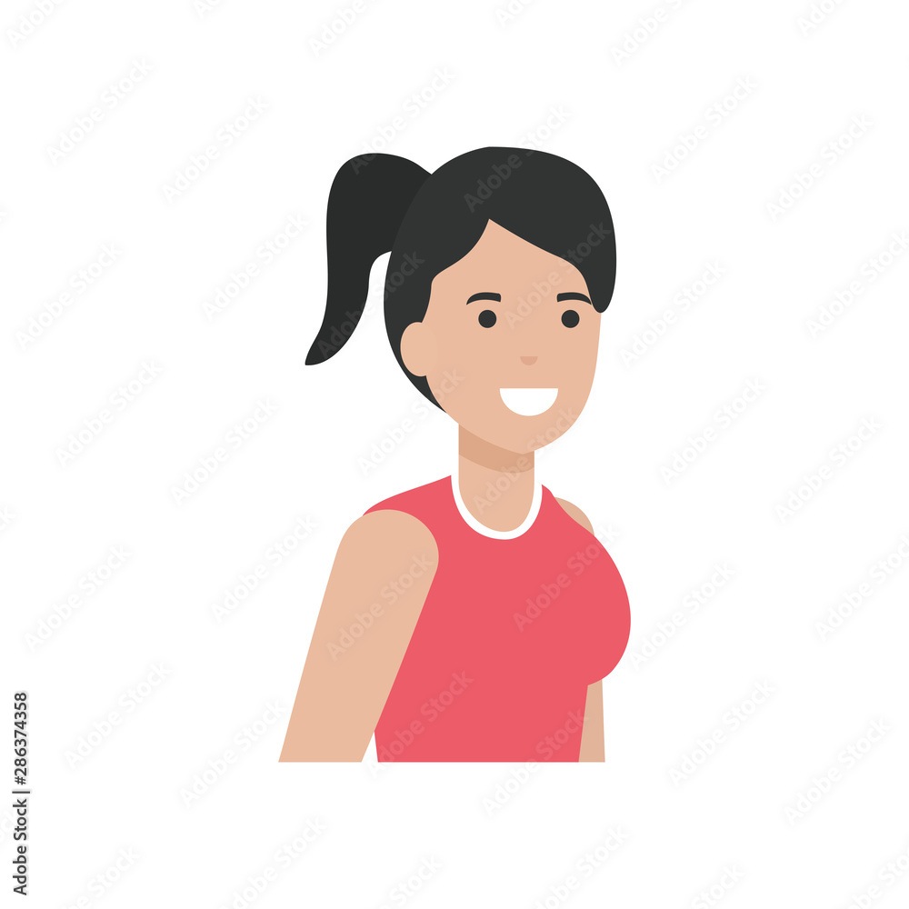 Isolated avatar woman vector design Isolated avatar woman vector design