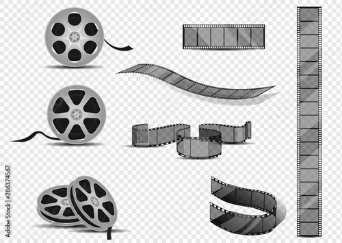 Set of film frame, vector illustration