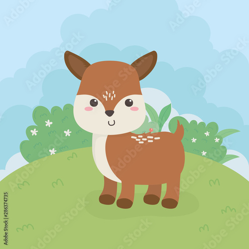 cute fawn animal farm character